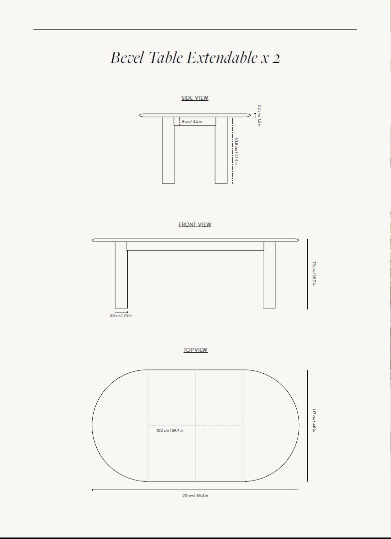 Ferm living bevel clearance table extendable